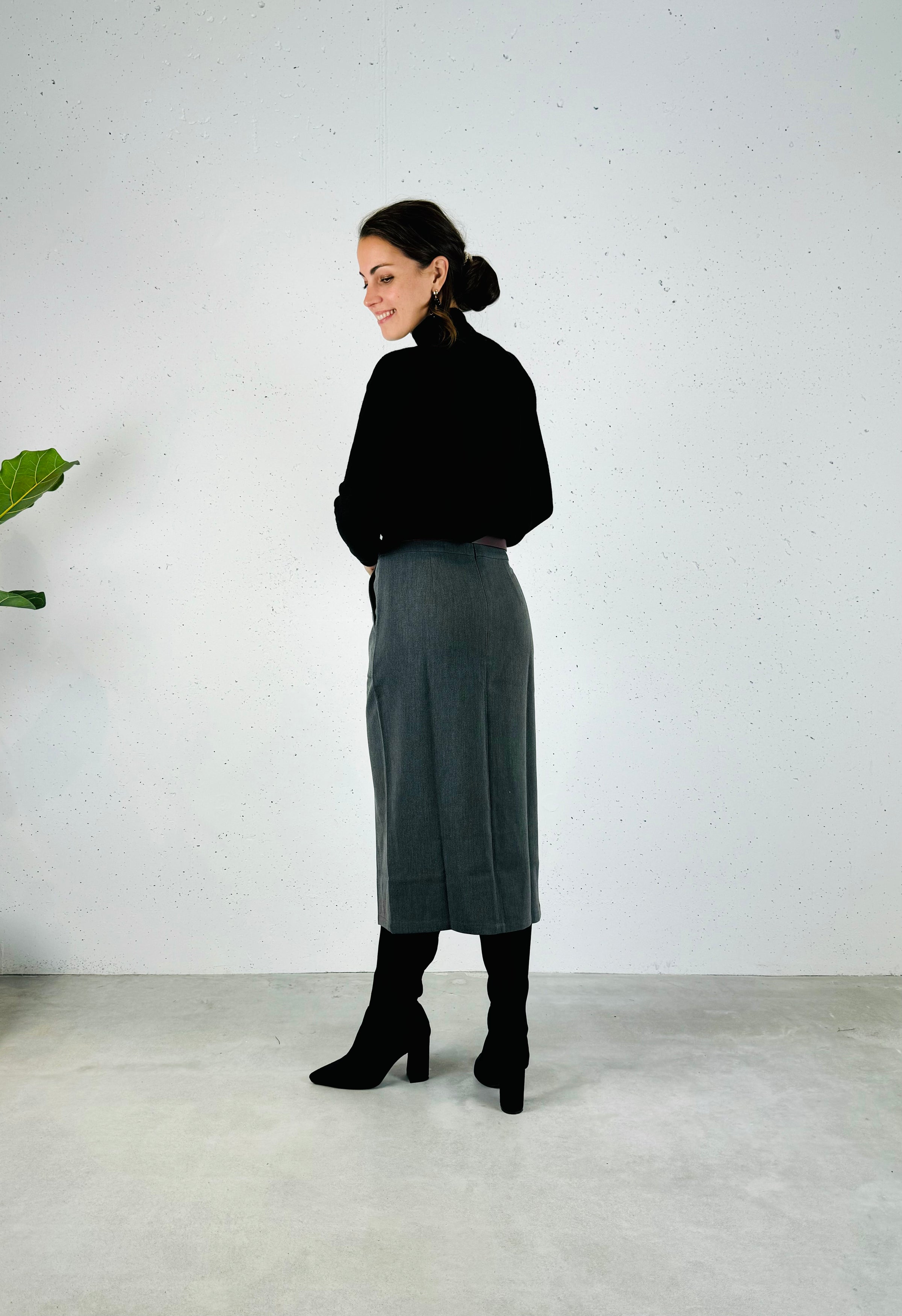 Sweater zwart turtle