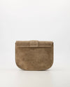 Crossbody Maan taupe suède