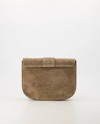 Crossbody Maan taupe suède