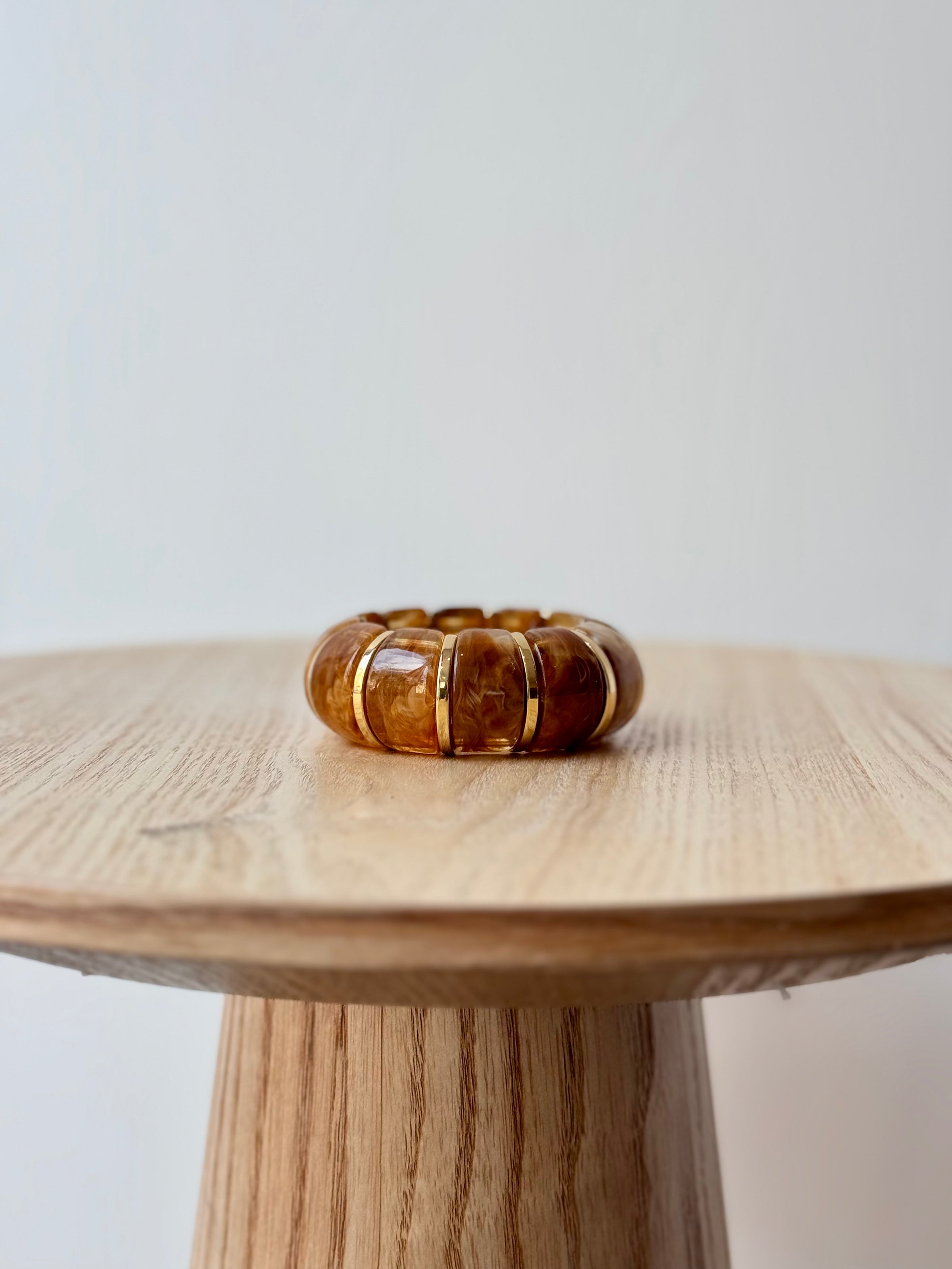 Armband marble licht bruin