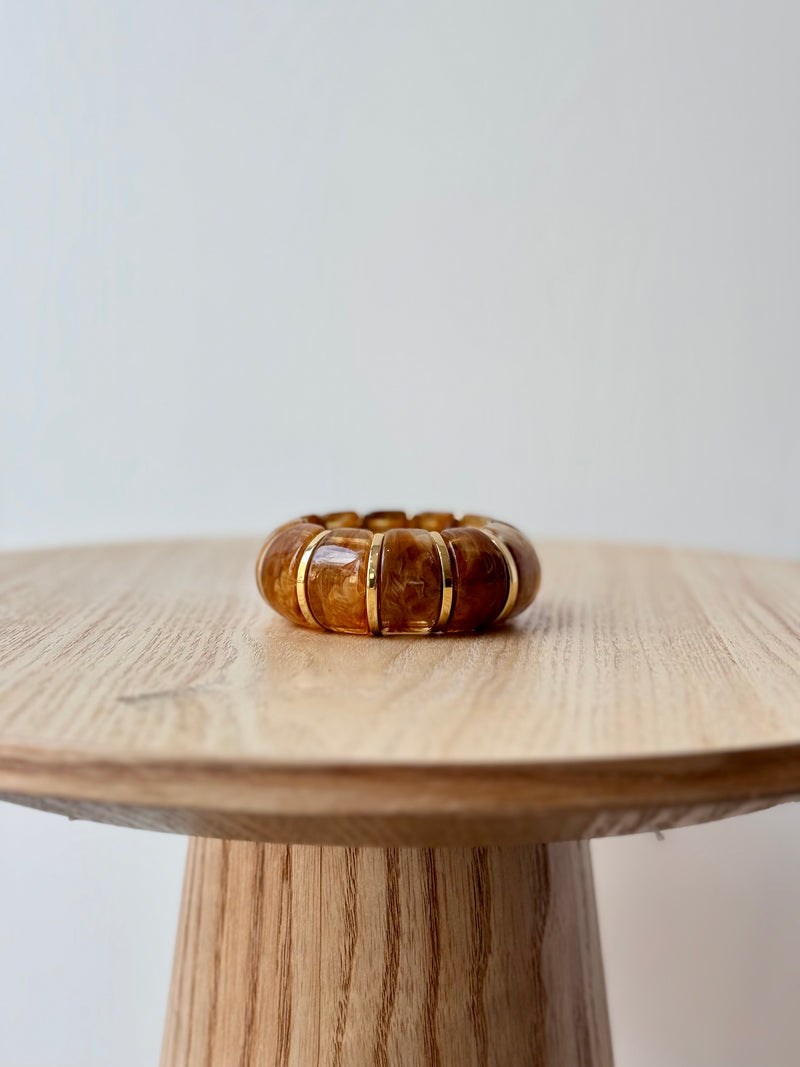 Armband marble licht bruin