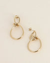 Oorbellen Double ring and knot