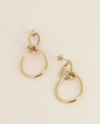 Oorbellen Double ring and knot