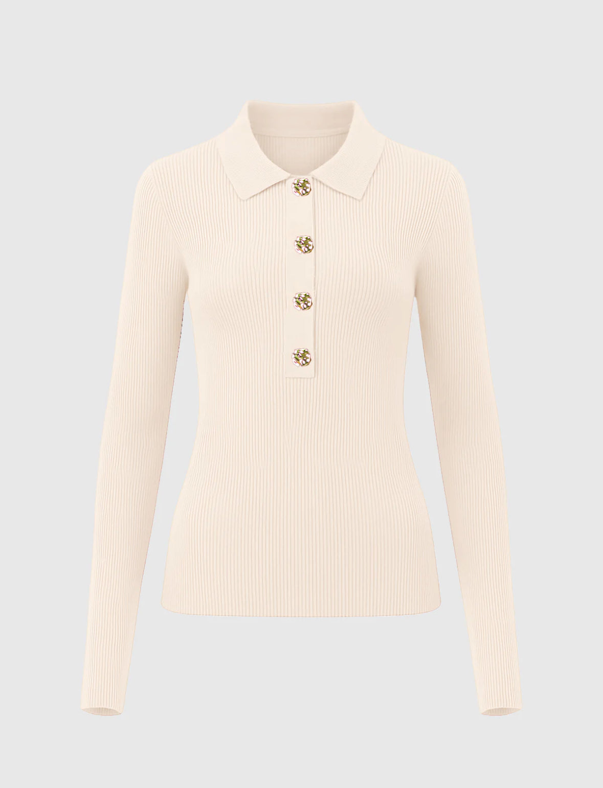 Polo sweater ecru
