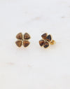Oorknopjes met naturel steen bruin