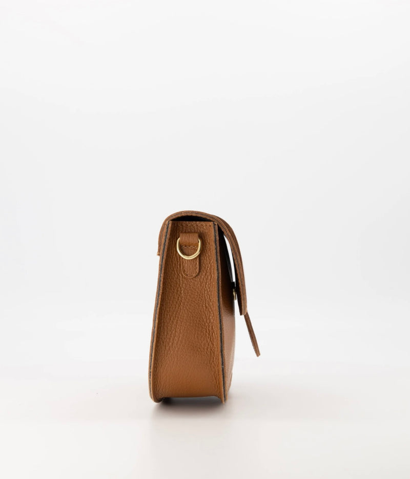 Crossbody leder cognac