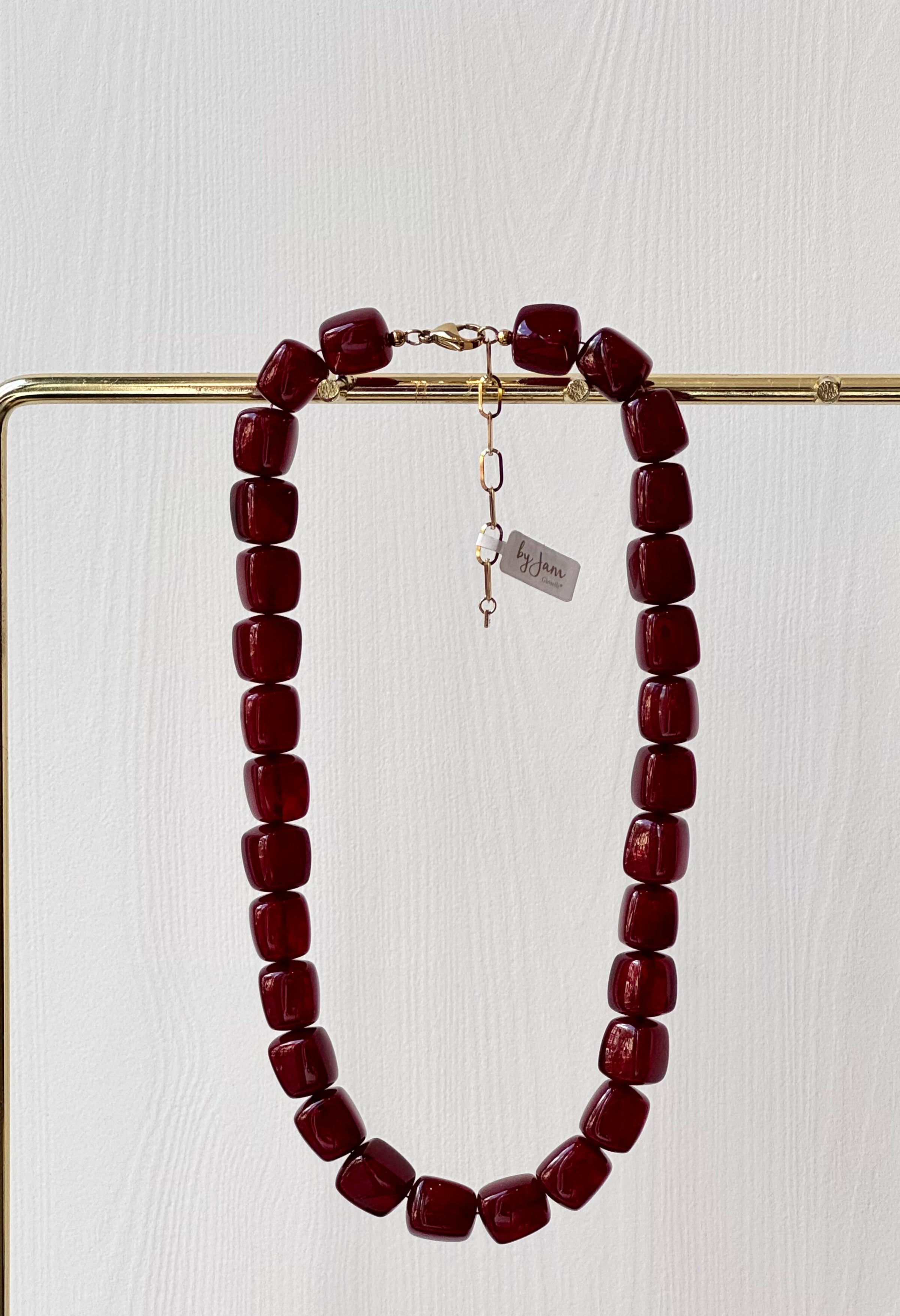 Ketting Beaded Bordeaux