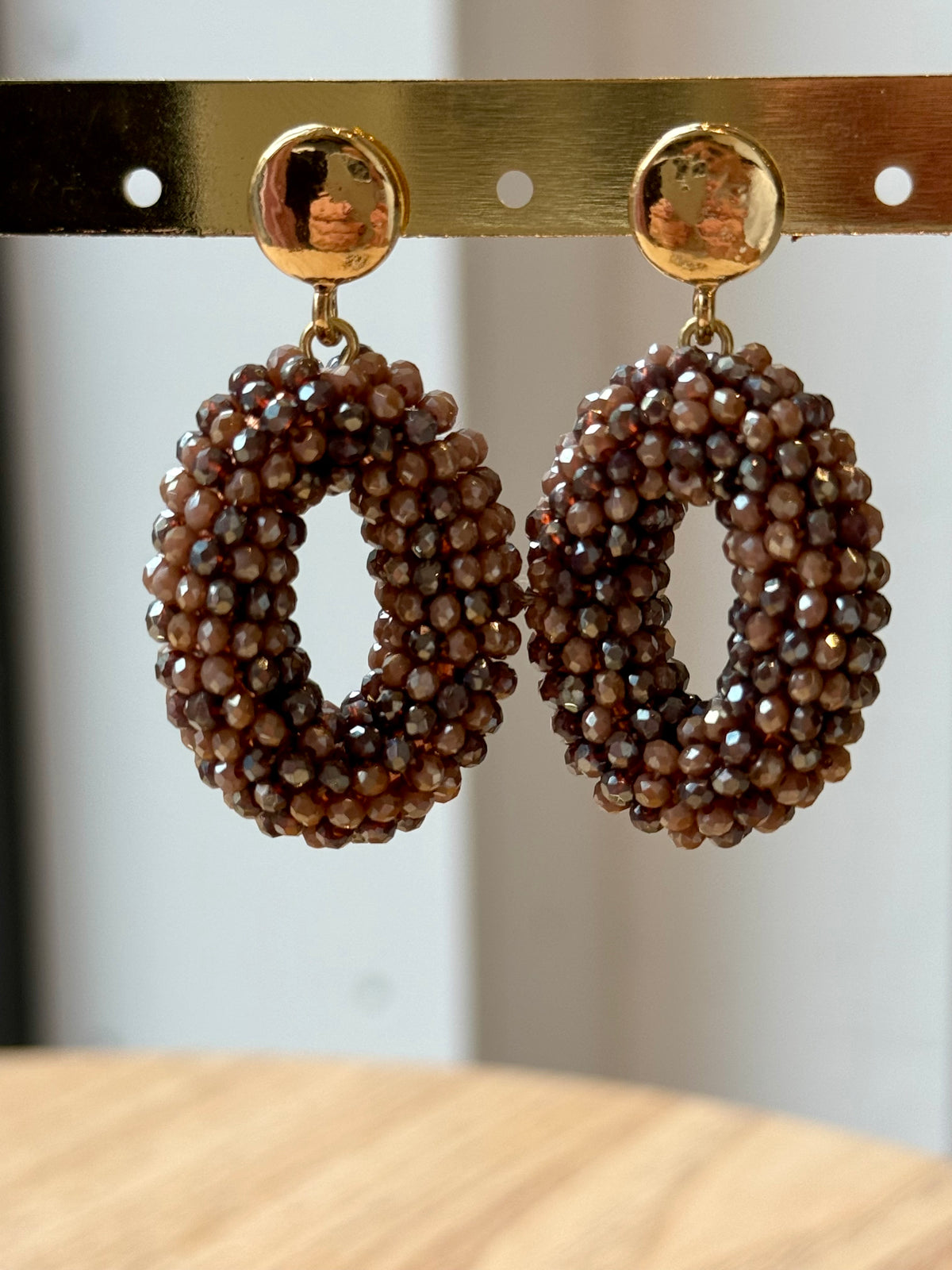 Oorbellen Champagne mix
