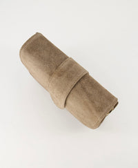Crossbody Maan taupe suède