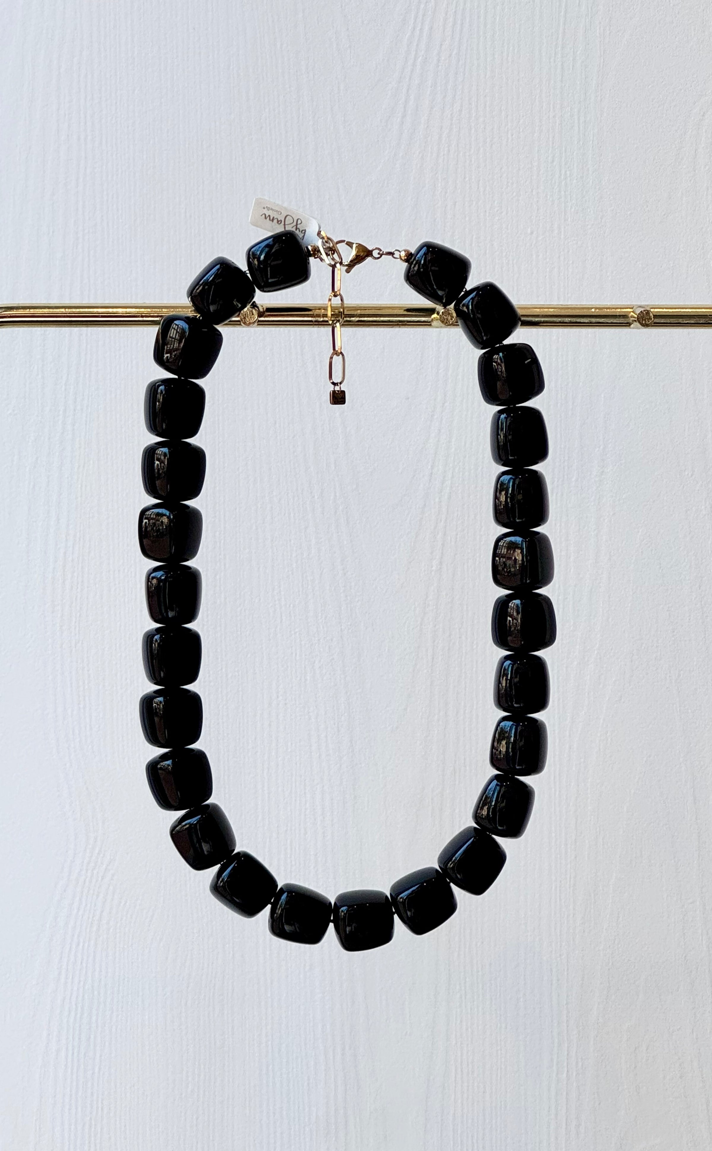 Ketting Beaded Black