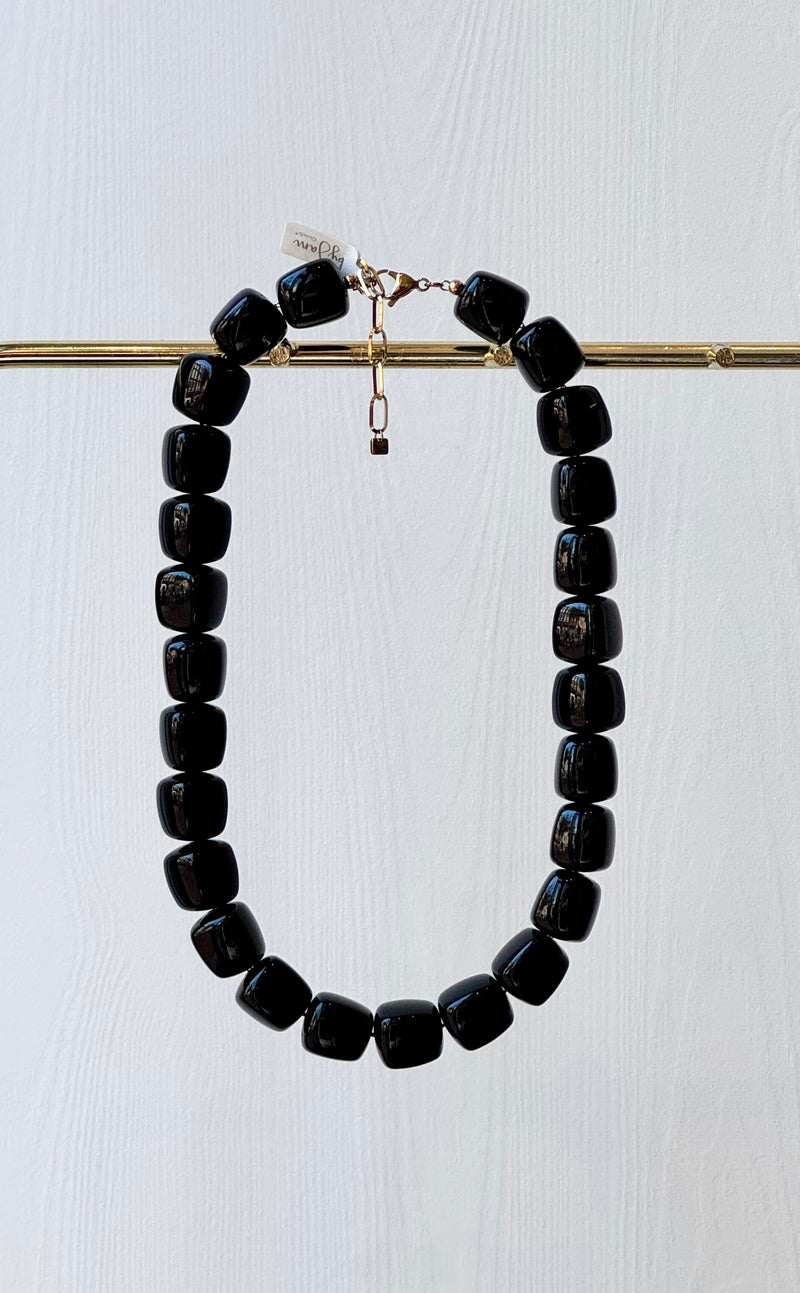 Ketting Beaded Black