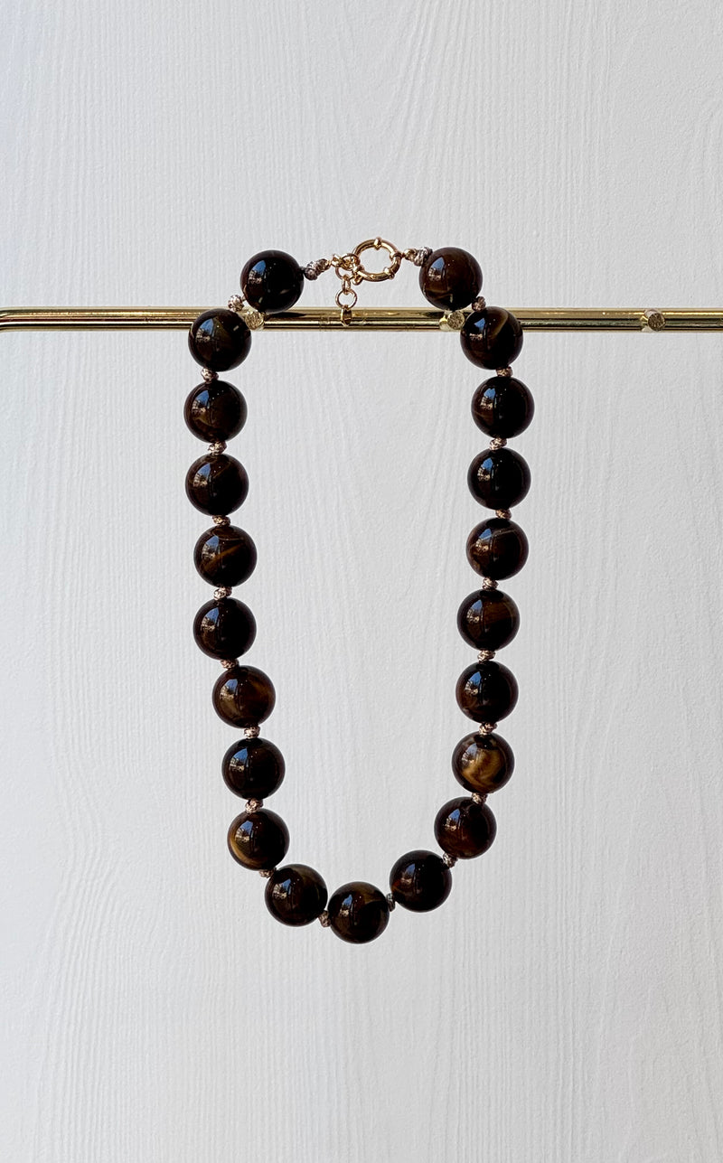 Ketting Chocolate Brown Marble