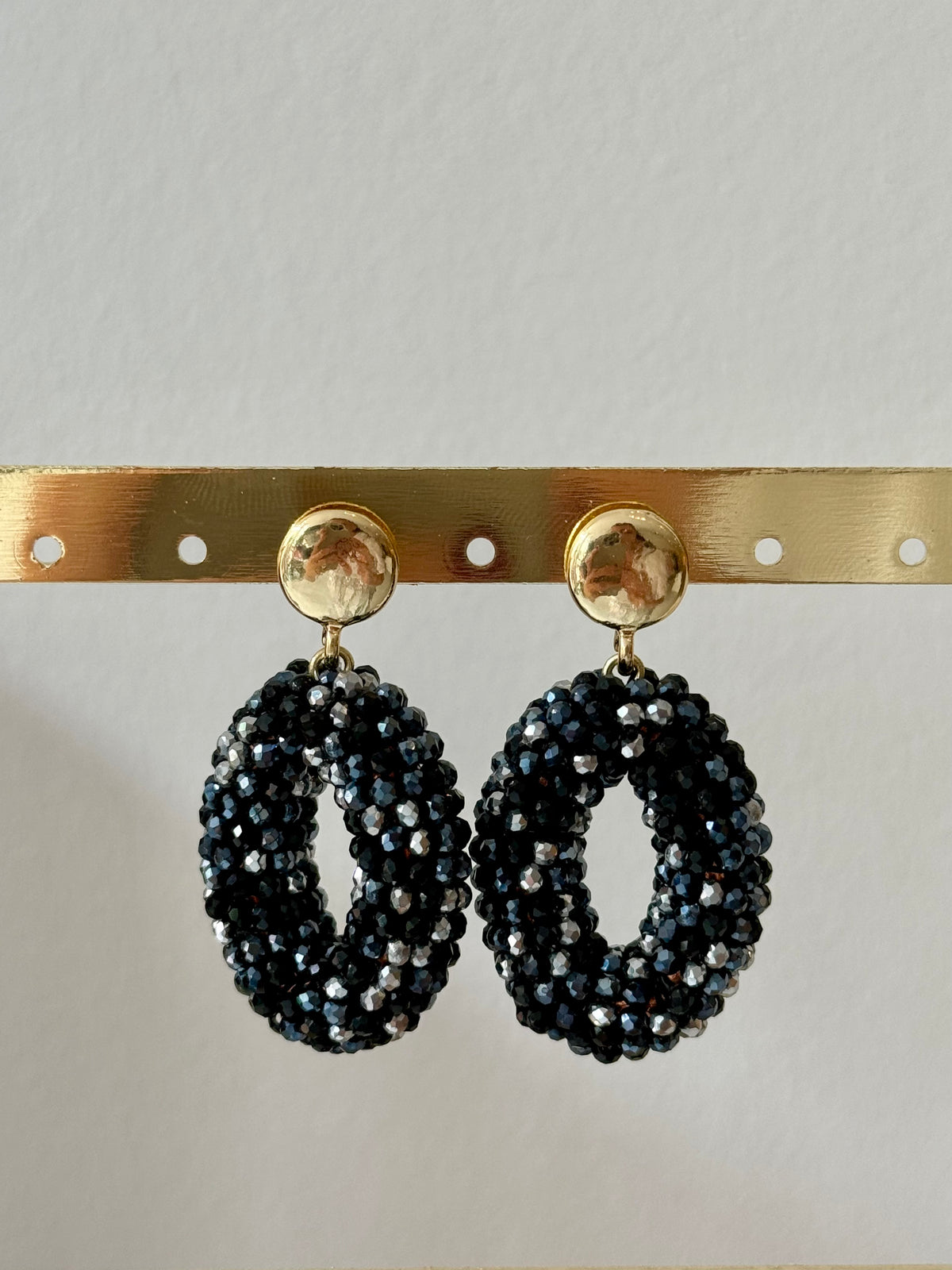 Oorbellen Black/Grey mix
