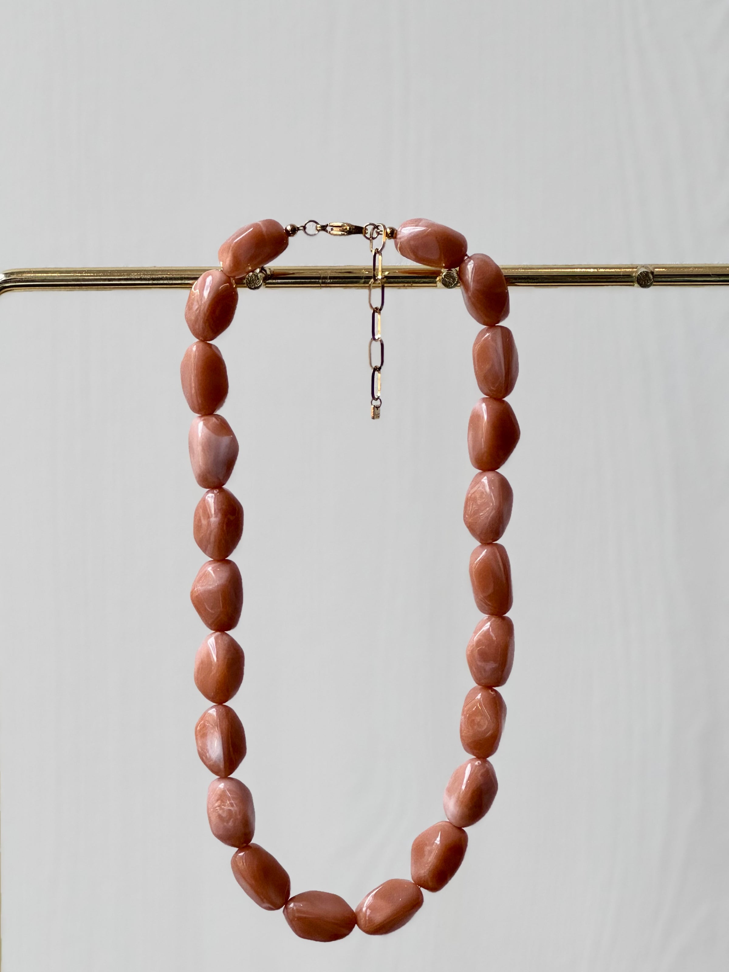 Ketting Oud-Roze Marble
