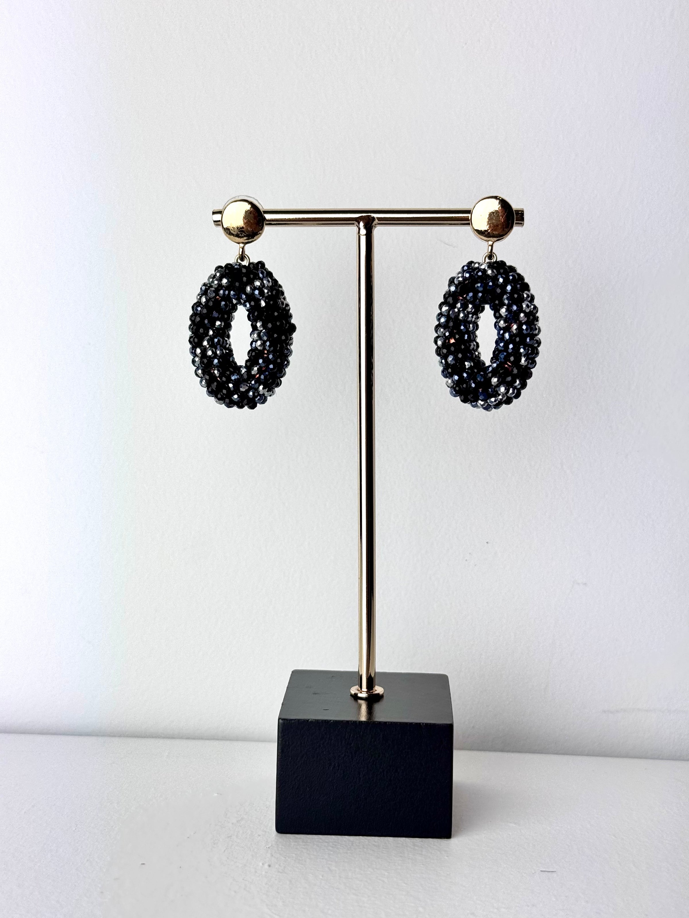 Oorbellen Black/Grey mix