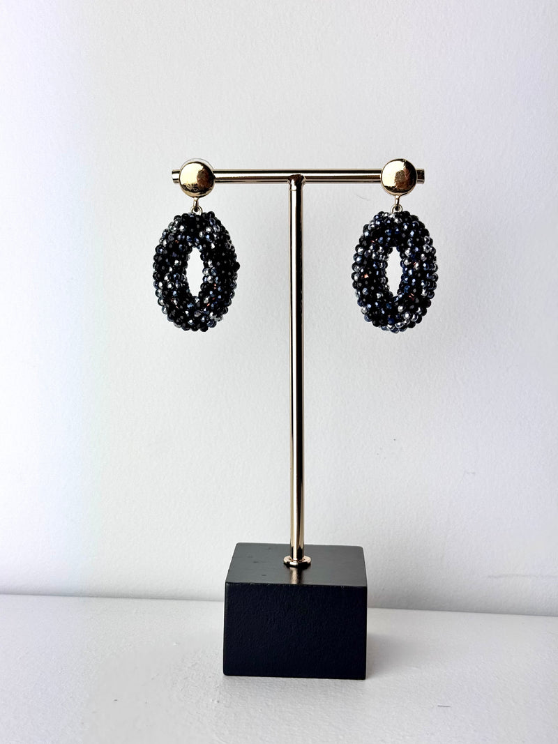 Oorbellen Black/Grey mix