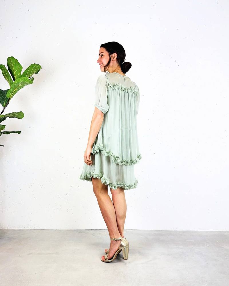 Daisi Dress Dusty Mint A-View