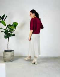 Carry satin skirt light beige