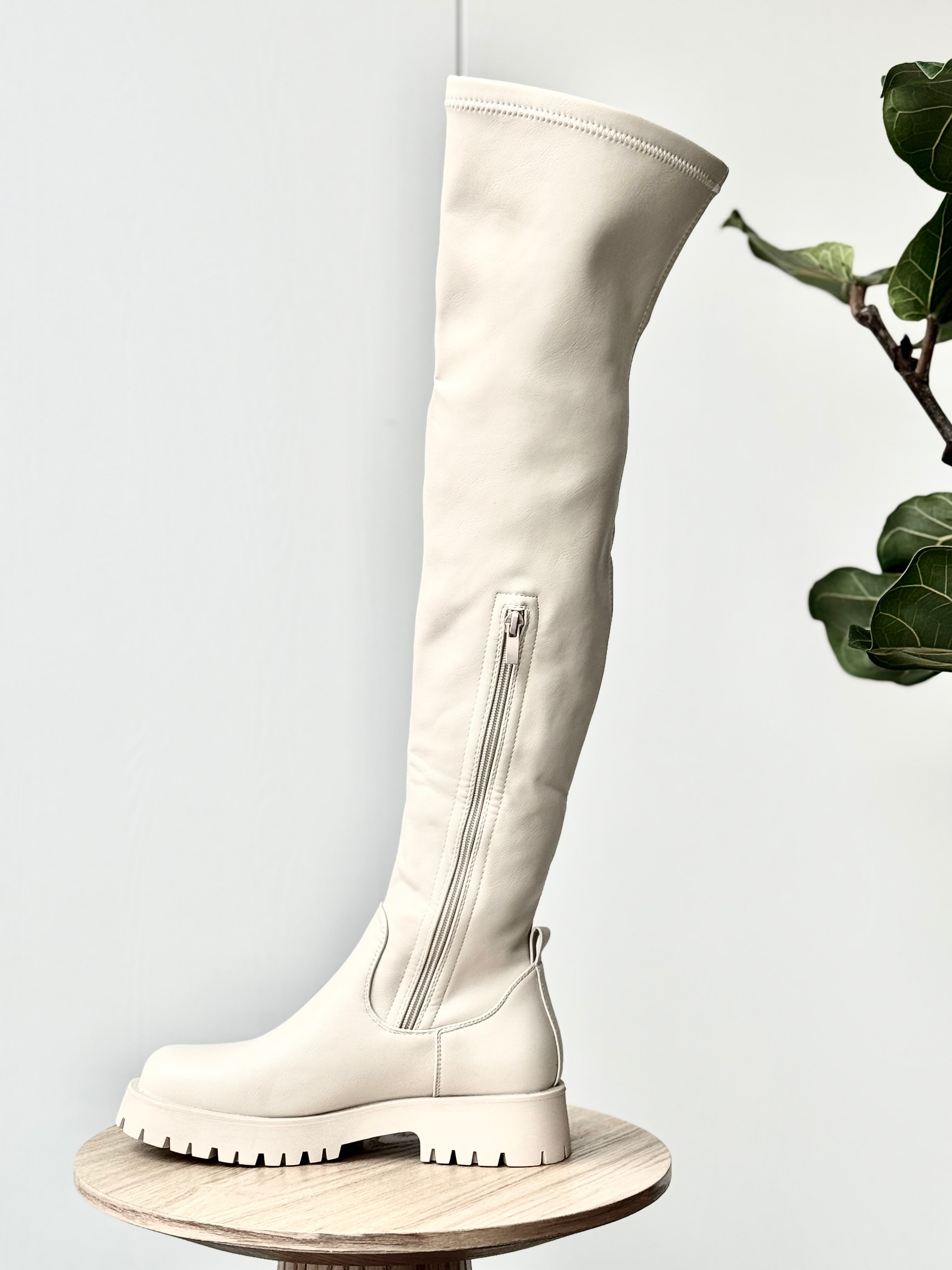 Overknee boots beige| Chic by R