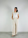 Top linnen strikband wit - Chic by R