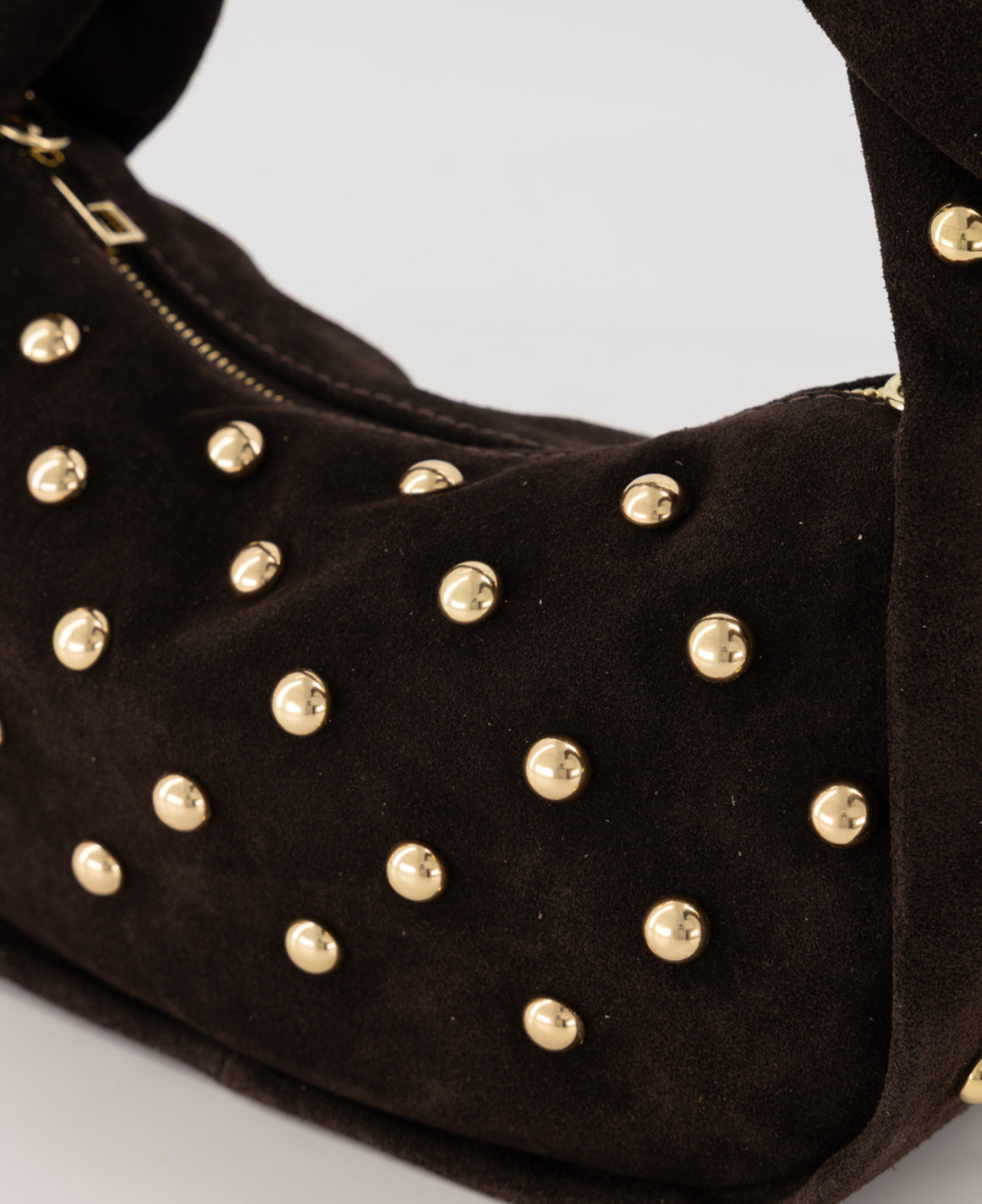 Tas Lottie suede donkerbruin