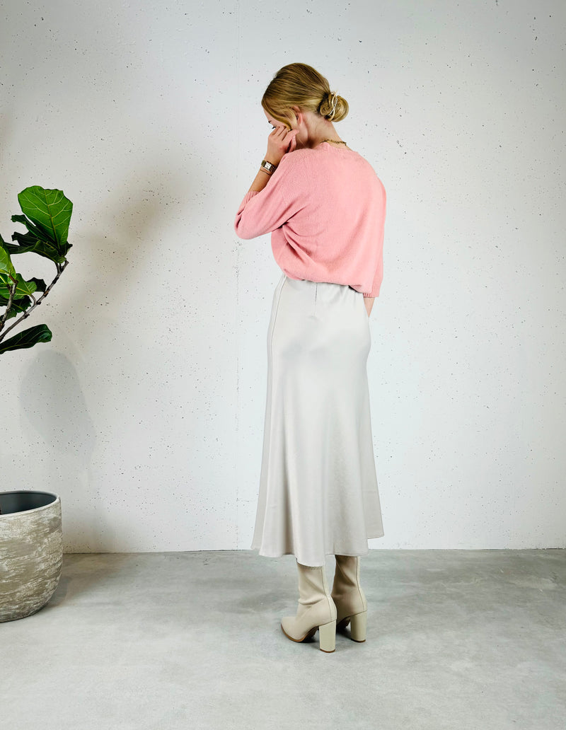 Carry satin skirt light beige