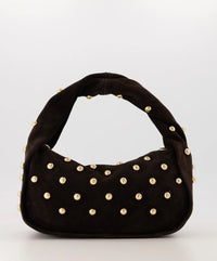 Tas Lottie suede donkerbruin