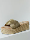 Slipper goud jute zool