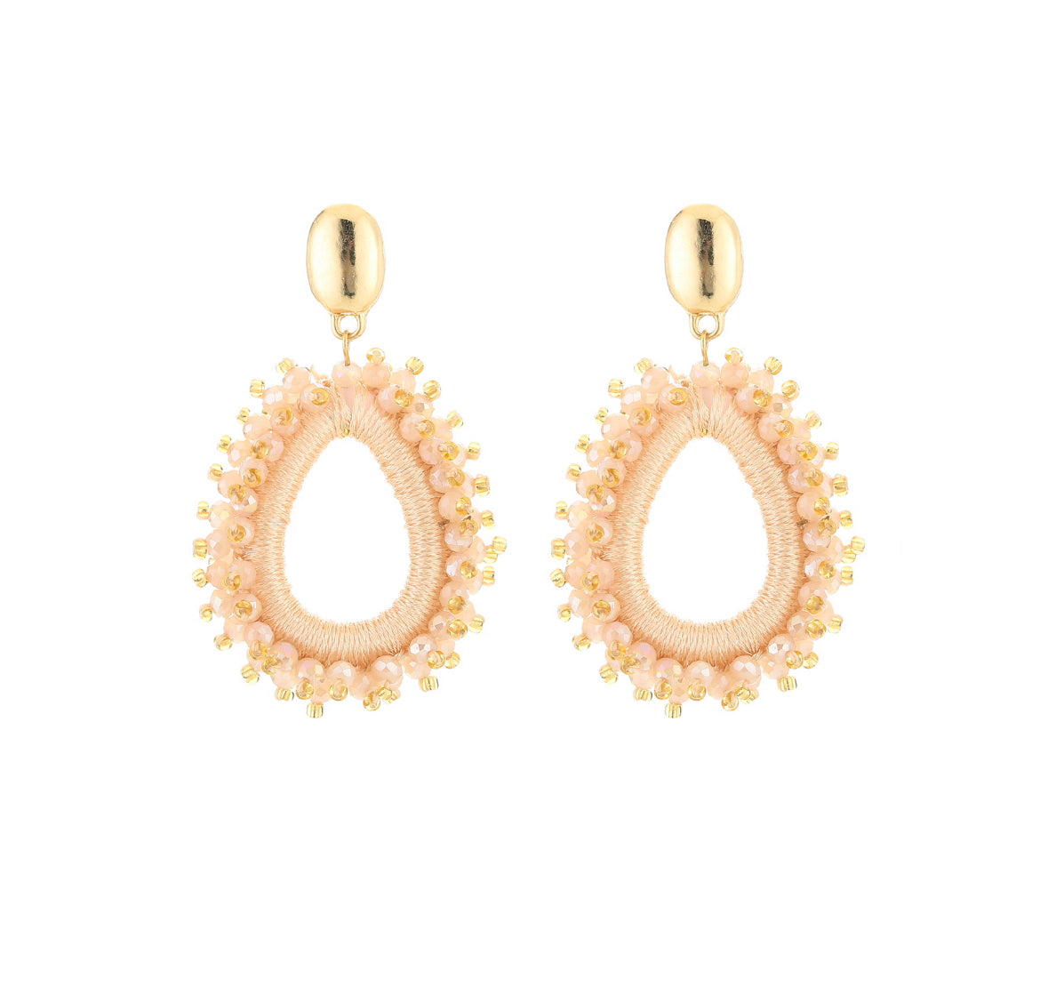 Oorbellen beige