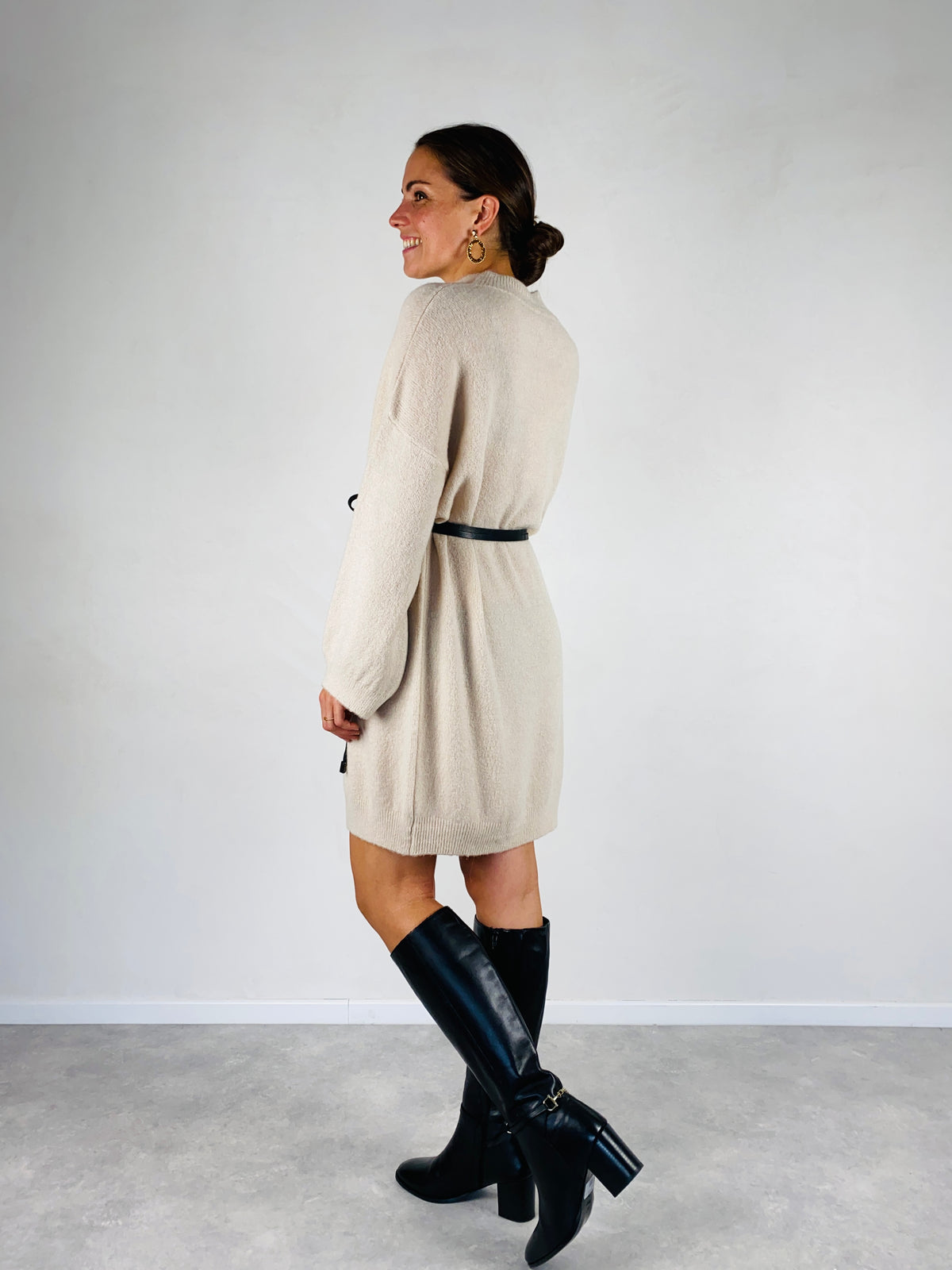 Jurk beige alpaca - Chic by R