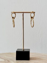 Oorbellen Double ring and knot