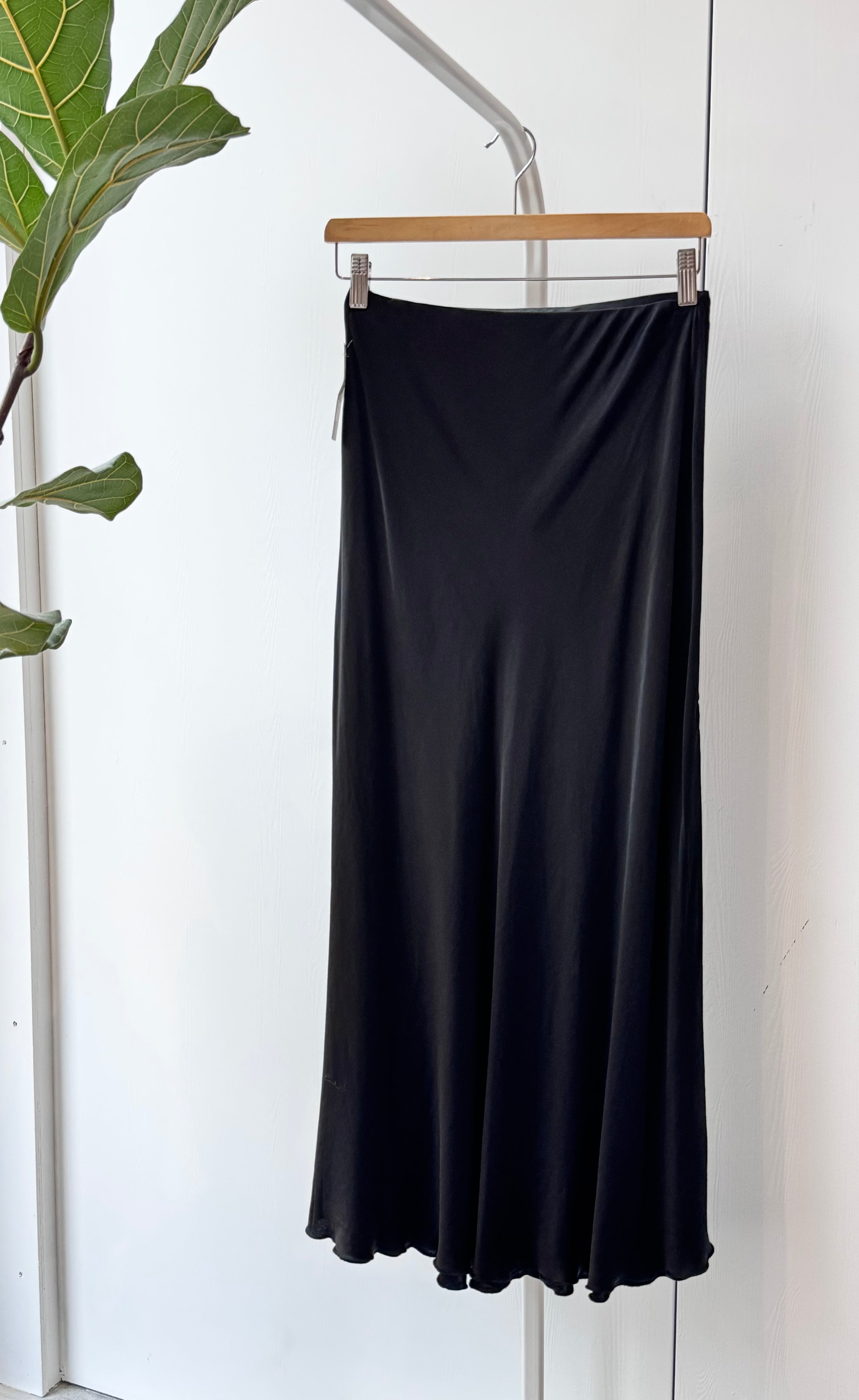 Satin Skirt Black
