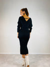 Jurk zwart v-hals - Chic by R