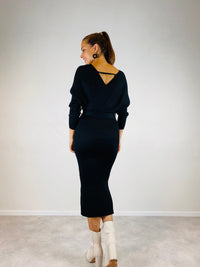 Jurk zwart v-hals - Chic by R