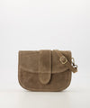 Crossbody Maan taupe suède