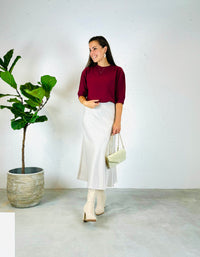 Carry satin skirt light beige