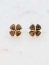 Oorknopjes met naturel steen bruin