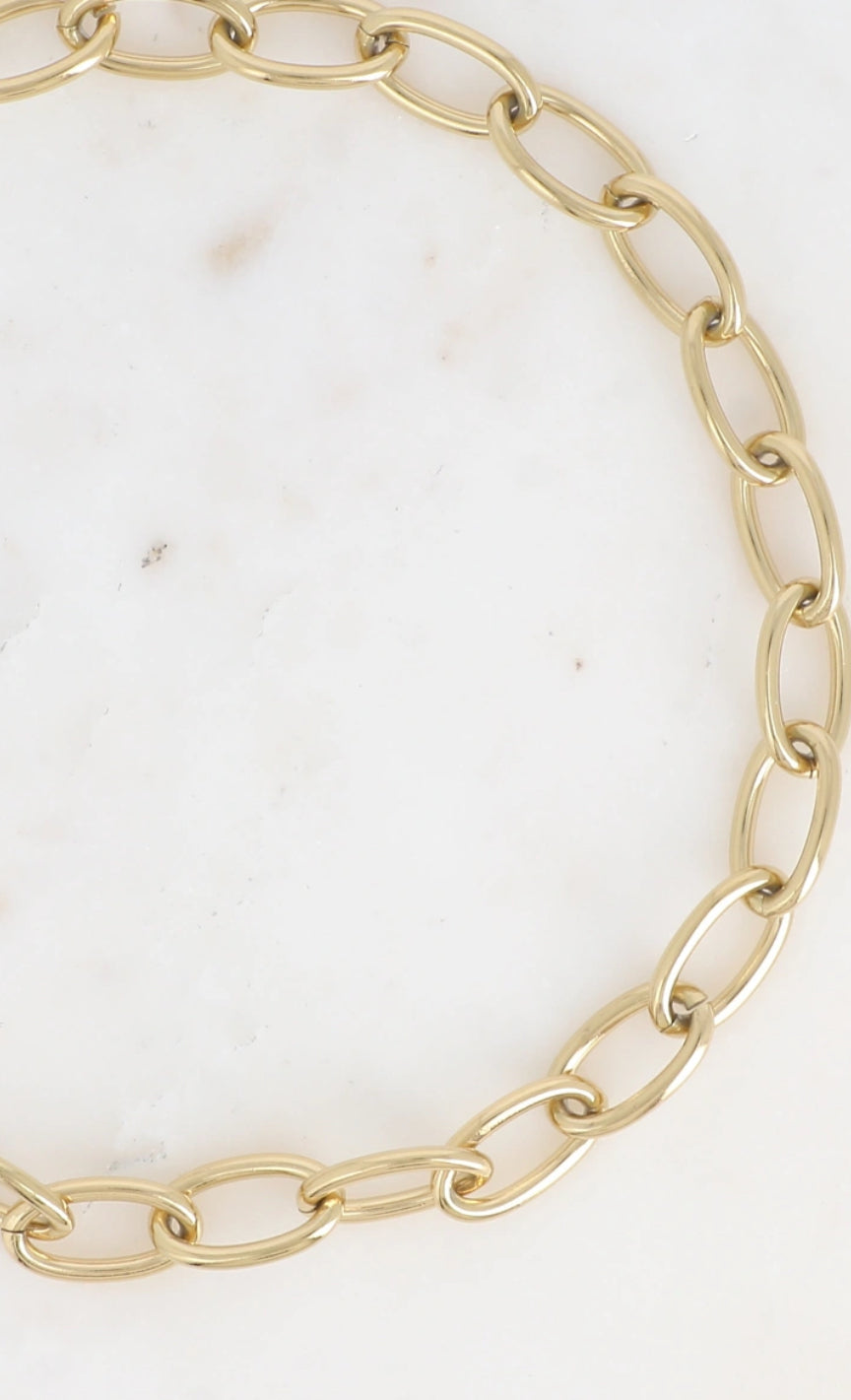 Ketting gold ovaal
