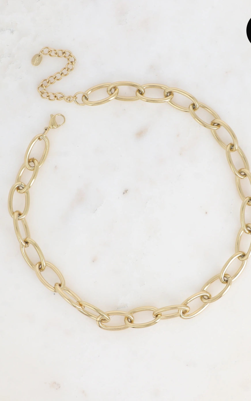 Ketting gold ovaal