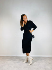 Jurk zwart v-hals - Chic by R