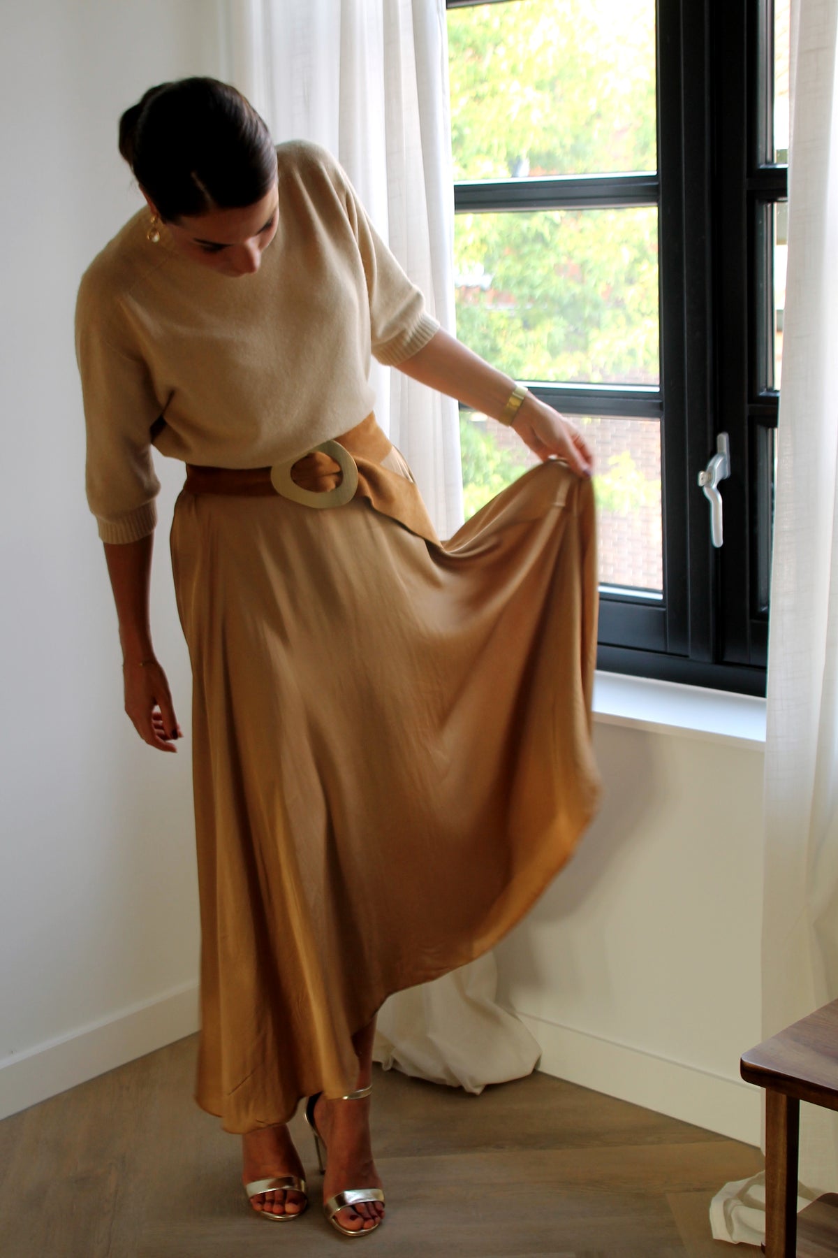 Ceintuur suède cognac - Chic by R