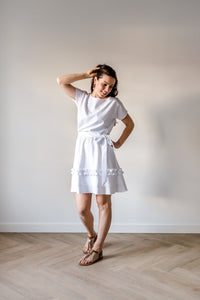 Jurk wit strik - Chic by R