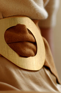 Ceintuur suède cognac - Chic by R