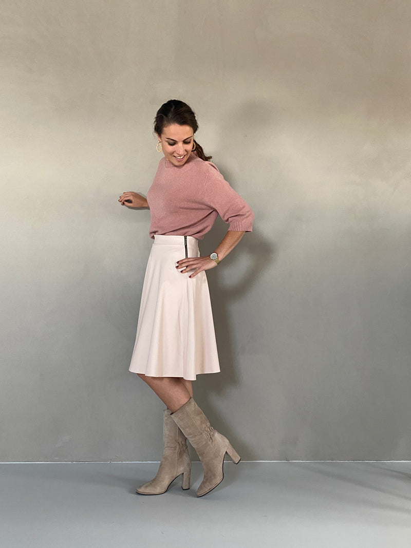Rok leatherlook roze - Chic by R