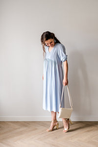 Jurk babyblauw viscose - Chic by R